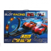 Автотрек, 2 машины, пульт управления, сетевой адаптер.