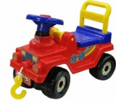 Машина-каталка Джип 4х4 с гудком (красный)