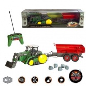 Трактор гусеничный с кошом и полуприцепом р/у 1:28, 8 каналов