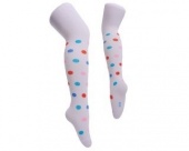 Колготки детские белые горошек lansa