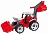 Трактор с грейдером и ковшом в подар.уп. красн.-бел. 107 см