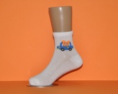 Носки белые детские с машинкой Lansa