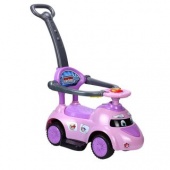 Машина-каталка Скорость свет, звук, сиреневая, ручка/ограничители съемные, кор.