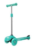 Самокат Moby kids, управление наклоном, свет.кол., рег.рул.стойка, бирюз.