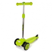 Самокат Moby kids, управление наклоном, фонарик, рег.рул.стойка, зел.