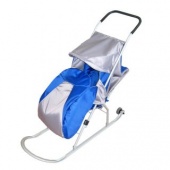 Санки Вятич-8ПК ЛЮКС+(серые+синие)