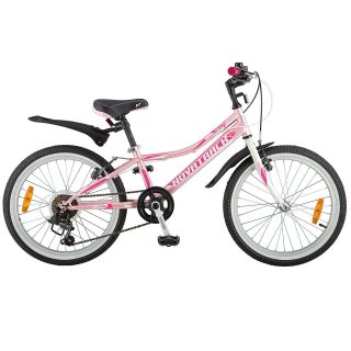 Велосипед NOVATRACK 20", ALICE, розовый, сталь, 6-скор, TY21/TS38/SG-6SI, V-brake