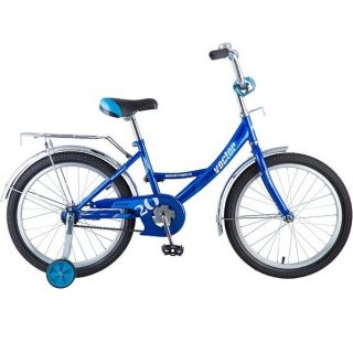 Велосипед NOVATRACK 20", Vector, синий, тормоз нож., крылья и багажник хром.