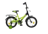 Велосипед NOVATRACK 12", FR-10, зелёный, тормоз нож., крылья и багажник хром.