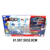 Автотрек эл., Полиция, длина трассы 555 см, техника 7шт., деталей 62 шт., эл.пит.не вх.в комплект