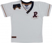 Футболка детская белая с V вырезом для мальчиков Babexi