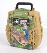 Игровой набор Нано-Армия Мини трек в рюкзаке с наполнением звук свет