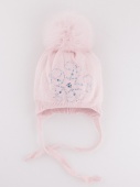 Шапка детская для девочек зимняя розовая шахерезада Миалт