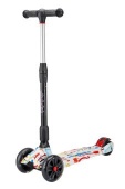 Самокат Moby kids складн., управление наклоном, свет.кол., рег.рул.стойка, принт