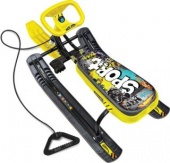 Снегокат Тимка спорт 1 Граффити желтый (черный каркас)