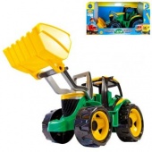 Трактор с грейдером и ковшом в подар.уп. желт.-зел. 107 см
