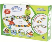 Трек  гибкий Большое путешествие 239 дет. разворот пещера перекресток 2 машинки звук