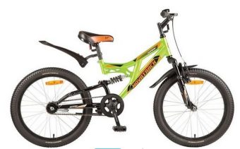 Велосипед NOVATRACK 20" SHARK, зелёный, сталь, 1-скор, Falcon