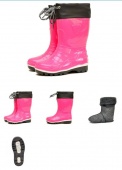 Сапоги резиновые для девочек с утепленным вкладышем Nordman