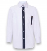 Рубашка белая с длинным рукавом школа 717001 Pinetti