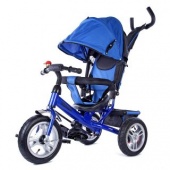 Велосипед 3кол. Ракета, надув. 12/10 кол., син.