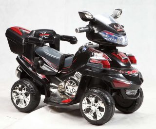 Квадроцикл эл., р/у, черный, аккум 6V/4.5AH,12W