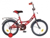 Велосипед NOVATRACK 14", URBAN, красный, тормоз нож., цветн.крылья, багажник хром.,