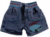 Шорты синие для мальчиков Babexi с голубой машинкой