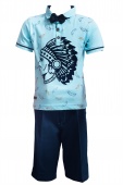 Костюм двойка голубой для мальчика Babexi