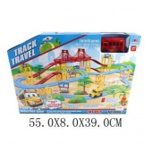 Автотрек Путешествие эл., 101дет., автобус 1шт., аксессуары, свет, звук, эл.пит.не вх.в комп.