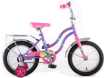 Велосипед NOVATRACK 14",TETRIS,фиолетовый,тормоз нож.,крылья цвет,багажник хромир.