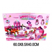 Трек эл., Розовая мечта, деталей 98 шт., поезд 1шт., фигурки 2шт., домик 1шт, аксессуары, свет, эл.пит.не вх.в комплект