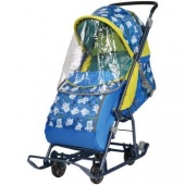 Коляска-санки комб. УМКА 3-1/2 Медвежата на синем