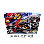 Автотрек эл., свет, деталей 171шт., длина трассы 610см, машина 1:43 - 2шт., аксессуары