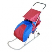 Санки Вятич-8ПК ЛЮКС+ (бордовые+синие)