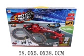 Автотрек Гоночный, 4 пульта д/у, трасса 239 см, 4 машины, аксессуары, свет, эл.пит.не вх.в комплект
