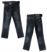 Джинсы детские для мальчиков темно-синие Babexi