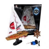 Катер р/у с парусом, 4 канала, аккум., USB зу, эл.пит.вх.в комплект