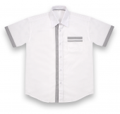 Рубашка белая с коротким рукавом школа 57545 Pinetti