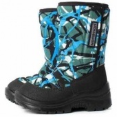 Сапоги детские бирюзовые с принтом Nordman Lumi