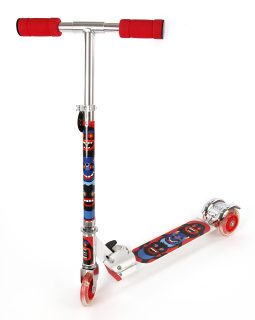 Скутер 3-кол. X-Match Cheerful,  100 мм PVC свет., красн.