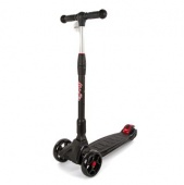 Самокат Moby kids складн., управление наклоном, рег.рул.стойка, черн.