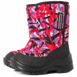 Сапоги детские красные с принтом Nordman Lumi