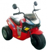 Мотоцикл эл. крас 103 см., трехкол, Спейс, 2*6 В