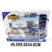 Парковка Полиция, 2 уровня, машина мет. 3шт., вертолет 1шт.