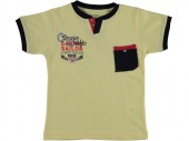 Футболка детская желтая с карманом для мальчиков Babexi