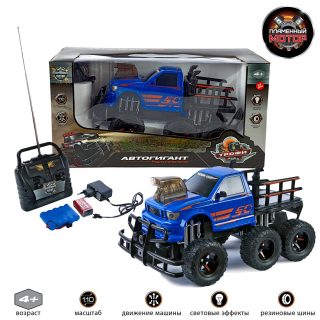 Внедорожник Автогиганты р/у, трехосный, 6 надувных колес, 4 канала, аккум.