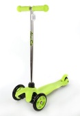 Самокат Moby kids , управление наклоном, звонок, зел.