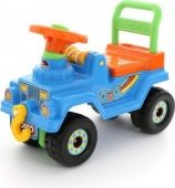 Машина-каталка Джип 4х4 с гудком (голубой)