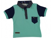 Футболка поло детская голубая для мальчиков Babexi